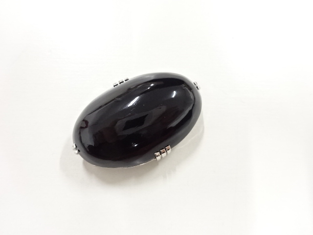 アンティーク　天然石　帯留め